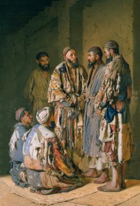 Discusión política en la cueva de opio de Wassili W. Werestschagin