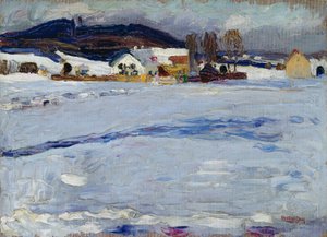 Cerca de Starnberg – Invierno de Wassily Kandinsky
