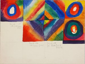 Estudios de color con información sobre la técnica de pintura, 1913 de Wassily Kandinsky