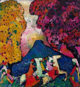 La montaña azul. 1908-09 de Wassily Kandinsky