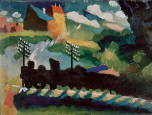Ferrocarril en Murnau de Wassily Kandinsky