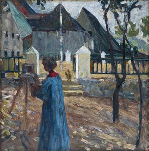 Kallmünz - Gabriele Münter pintando II de Wassily Kandinsky