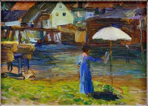 Kallmünz – Gabriele Münter Pintando I