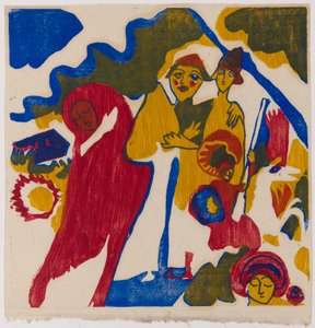 Klänge S. 85 (Bauer und Student) de Wassily Kandinsky