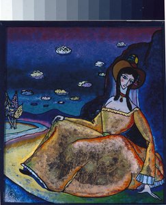 La dama en su vestido dorado de Wassily Kandinsky
