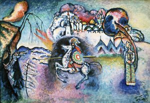 El caballero (San Jorge de Lydda) de Wassily Kandinsky