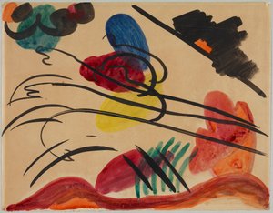 Con tres jinetes de Wassily Kandinsky