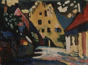 Murnau. Patio del castillo, 1908 de Wassily Kandinsky