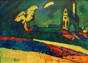 Murnau – Paisaje con iglesia I de Wassily Kandinsky