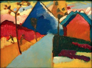 Estudio de la naturaleza en Murnau I de Wassily Kandinsky