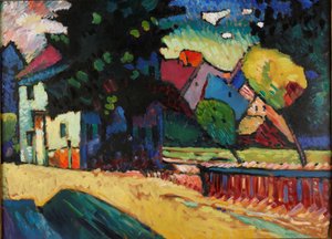 Paisaje con la casa verde de Wassily Kandinsky