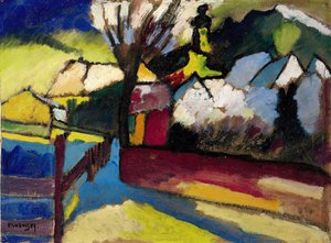 ""Paisaje de otoño con árbol"" de Wassily Kandinsky