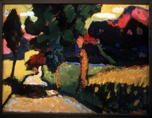 ""Paisaje de verano"" Pintura de Vassily Kandinsky (o Wassily Kandinski o Kandinskij) de Wassily Kandinsky