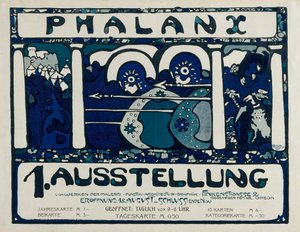 Póster para la 1ª Exposición de la Falange, 1901 de Wassily Kandinsky