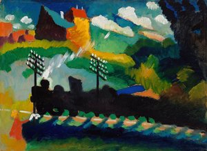 Ferrocarril cerca de Murnau de Wassily Kandinsky