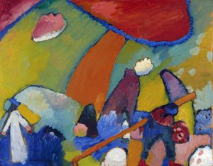"Escena de playa" Pintura de Vassily Kandinsky de Wassily Kandinsky