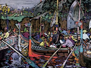 Canción del Volga, 1906 de Wassily Kandinsky