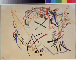 ""Suprematismo"" Acuarela de Vassily Kandinsky (o Wassily Kandinski o Kandinskij
