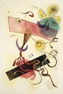 Manchas: Verde y Rosa de Wassily Kandinsky