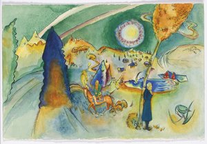 Acuarela para Poul Bjerre de Wassily Kandinsky