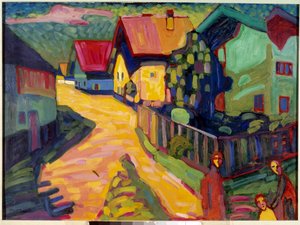Mujer en una calle de Murnau de Wassily Kandinsky