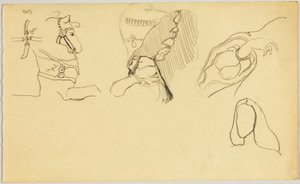 Bridas y detalles de traje femenino de Wassily Kandinsky