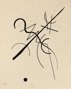 Dibujo para Punto y Línea a Plano de Wassily Kandinsky