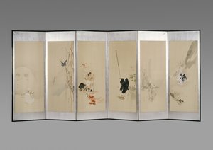 Biombo: Flores de los Doce Meses, c.1900