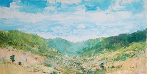 Exuberante paisaje de valle de Wayne Sleeth