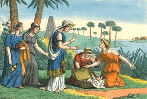 El descubrimiento de Moisés, siglo XIX