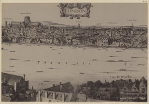 Panorama de Londres de Wenceslaus (after) Hollar
