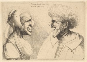 Una pareja deforme enfrentándose, 1645 de Wenceslaus Hollar