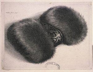 Un gran manguito con una banda de brocado, 1647