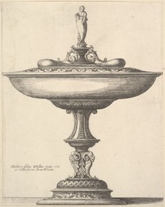 Copa ancha con tallo ornamental, 1646 de Wenceslaus Hollar