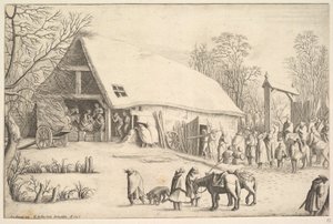 Adoración de los Reyes, después de Augustin Braun de Wenceslaus Hollar