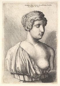 Busto Antiguo de una Mujer, 1645 de Wenceslaus Hollar