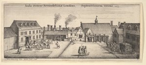 Casa Arundel desde el norte, 1646 de Wenceslaus Hollar