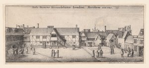 Casa Arundel desde el sur, 1646 de Wenceslaus Hollar