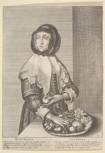 Otoño - Otoño tres cuartos de longitud de Wenceslaus Hollar