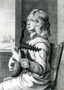 Tocador de Laúd Barroco de Wenceslaus Hollar