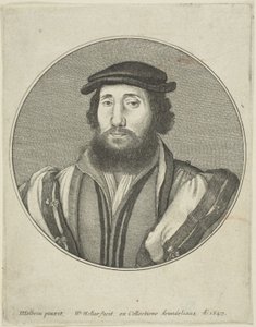 Hombre barbudo de Wenceslaus Hollar