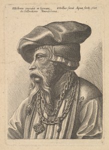 Hombre barbudo con collar de cadena, 1647 de Wenceslaus Hollar