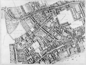 Plano a vista de pájaro del distrito central oeste de Londres