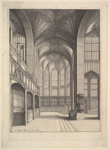 Capilla de Brays en la Capilla de San Jorge, Windsor., 1663 de Wenceslaus Hollar