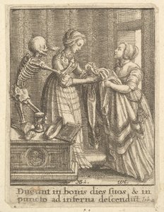 Novia, de la Danza de la Muerte, 1651 de Wenceslaus Hollar