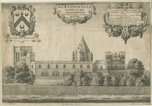Abadía de Burton-upon-Trent: grabado en cobre, 1661 de Wenceslaus Hollar