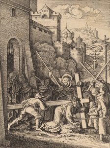 Llevando la cruz de Wenceslaus Hollar