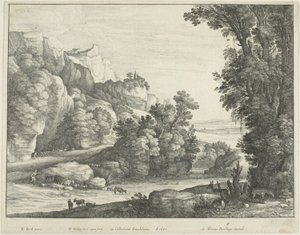 Ganado bebiendo de Wenceslaus Hollar