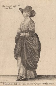 Ciuis Londinensis Melioris Qualitatis Vxor, 1643 de Wenceslaus Hollar