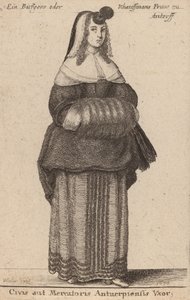 Ciuis aut Mercatoris Antuerpiensis Vxor, 1650 de Wenceslaus Hollar